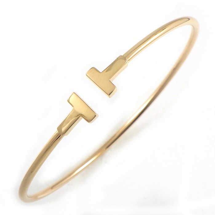 ティファニー Tiffany & Co. バングル Tワイヤー ナロー 60010773 K18PG / #M 【中古】