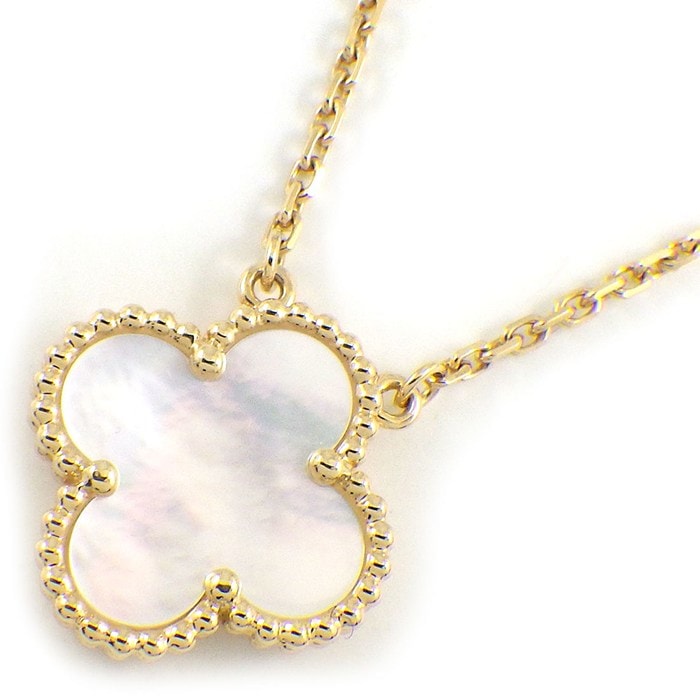ヴァンクリーフ＆アーペル Van Cleef & Arpels ネックレス ヴィンテージアルハンブラ VCARA45900 ホワイト シェル K18YG 【中古】
