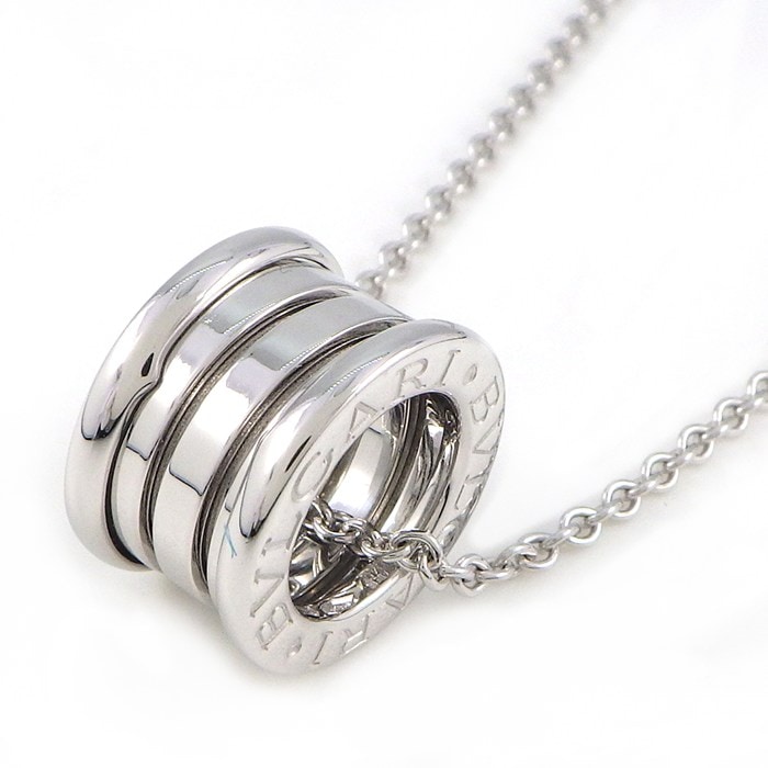  ブルガリ BVLGARI ネックレス B-zero1 ビーゼロワン スパイラル ロゴ K18WG 【中古】
