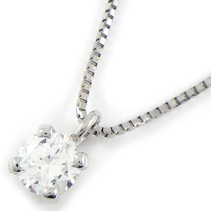 【ダイヤモンド】 ネックレス ソリテール ソリティア ラウンド 1ポイント ダイヤモンド 0.295ct(H/VVS2/VG) PT900 PT850