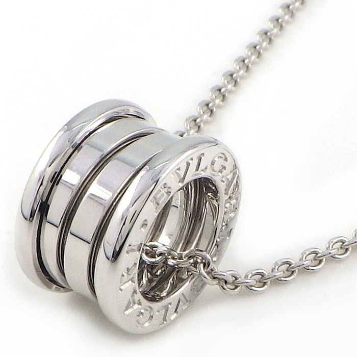 ブルガリ BVLGARI ネックレス B-zero1 ビーゼロワン スパイラル ロゴ K18WG 【中古】