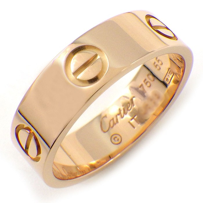 カルティエ Cartier リング ラブ クラシックモデル MM B4084855 K18PG 15号 / #55 【中古】
