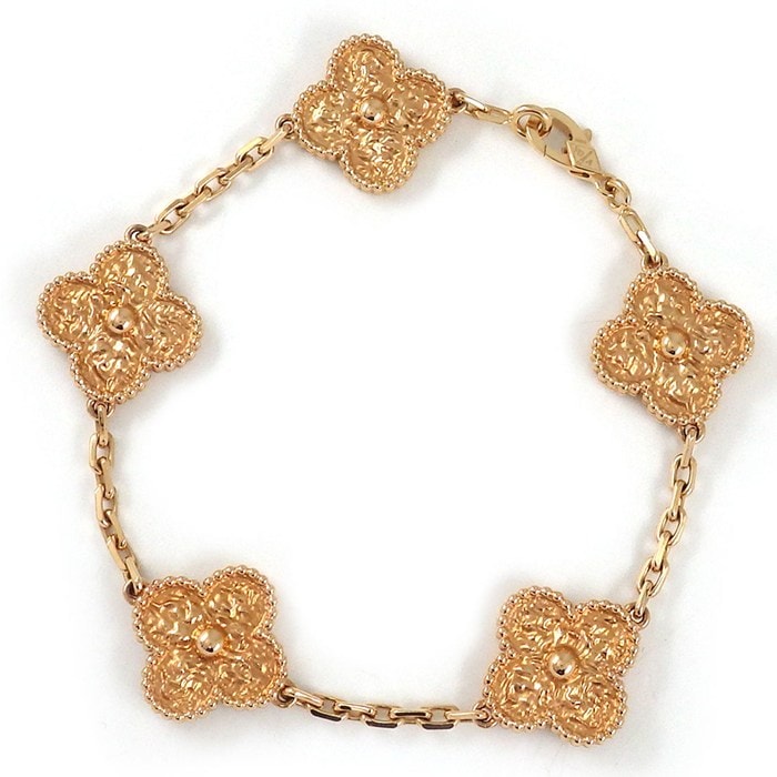 ヴァンクリーフ＆アーペル Van Cleef & Arpels ブレスレット ヴィンテージアルハンブラ 5モチーフ VCARN9T300 K18PG 【中古】