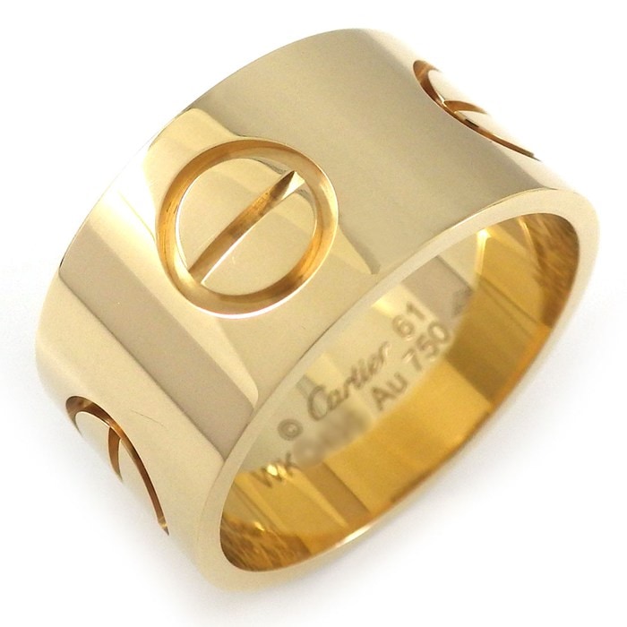 カルティエ Cartier リング ラブ XLM ワイド ラージ B4227851 K18YG 20.5号 / #61 【箱・保付き】 【中古】