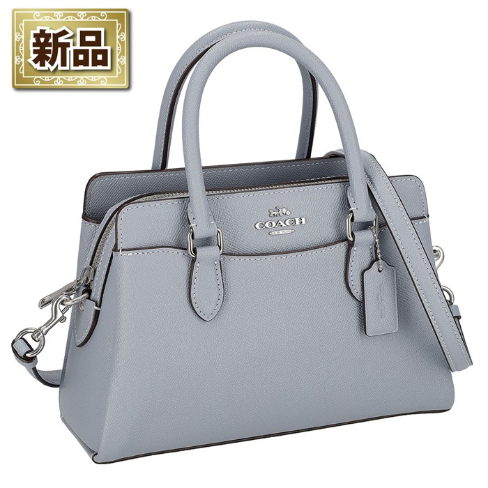 【新品】コーチ COACH ハンドバッグ/ショルダーバッグ ミニ ダーシー キャリーオール CH297 SVW3K 2024 SS グレーミスト クロスグレインレザー