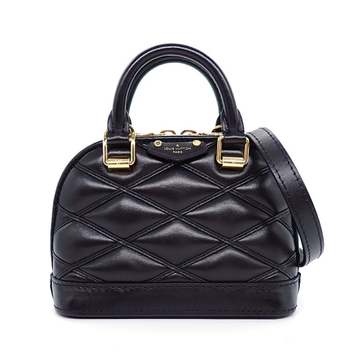 ルイ・ヴィトン LOUIS VUITTON ハンドバッグ ナノ アルマ マルタージュ M83048 ブラック ラムレザー カウハイドレザー 【中古】