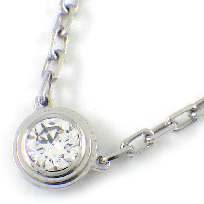カルティエ Cartier ネックレス ダムール スモールモデル SM ディアマン レジェ B7215900 1ポイント ダイヤモンド 0.09ct K18WG 【中古】
