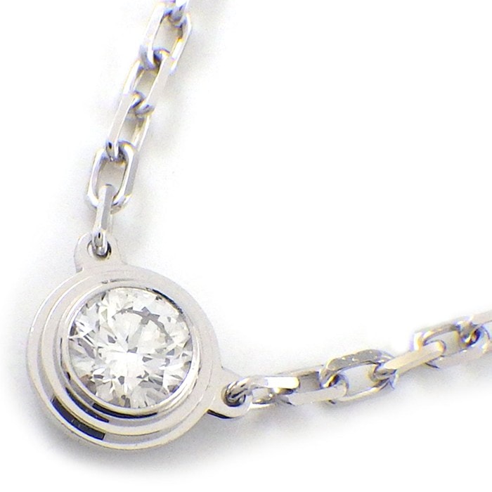 カルティエ Cartier ネックレス ダムール スモールモデル SM ディアマン レジェ B7215900 1ポイント ダイヤモンド 0.09ct K18WG 【中古】