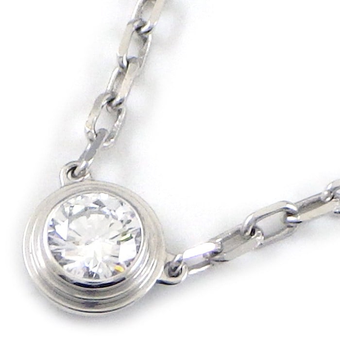カルティエ Cartier ネックレス ダムール スモールモデル SM ディアマン レジェ B7215900 1ポイント ダイヤモンド K18WG 【中古】