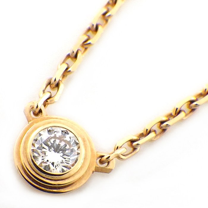カルティエ Cartier ネックレス ダムール XS ディアマン レジェ 0.04ct B7224516 1ポイント ダイヤモンド 0.04ct K18PG 【中古】