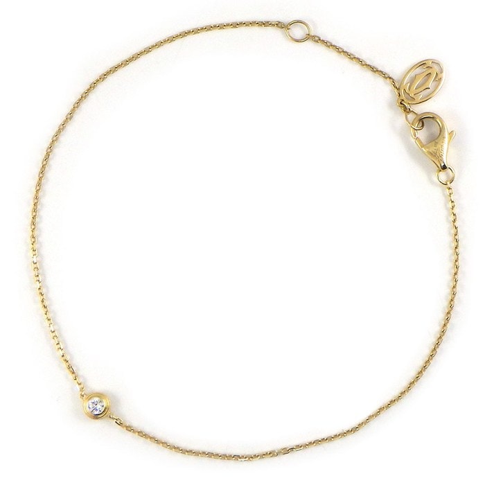 カルティエ Cartier ブレスレット ダムール XS ディアマン レジェ B6045617 1ポイント ダイヤモンド K18YG 【箱・保付き】 【中古】