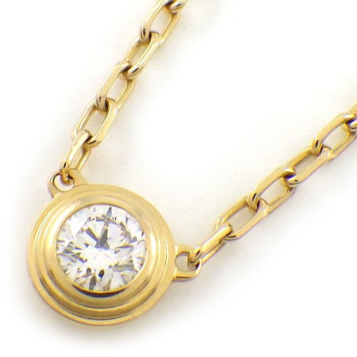 カルティエ Cartier ネックレス ダムール SM ディアマン レジェ B7215800 1ポイント ダイヤモンド 0.09ct K18YG 【中古】