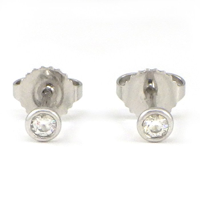 ティファニー Tiffany & Co. ピアス バイザヤード ダイヤモンド 計0.08ct PT950 【中古】