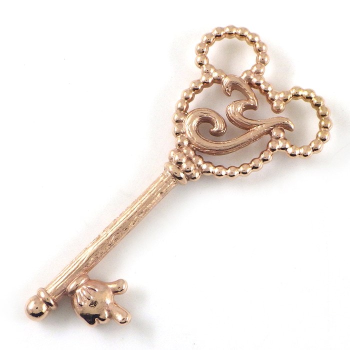 ケイウノ K.uno ペンダントトップ ディズニーデザイン ミッキーマウス キーモチーフ イニシャルY K14PG 【中古】