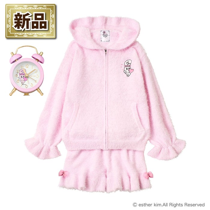 エンジェルハート Angel Heart ルームウェア＆ミニ目覚まし時計 エスターバニー コラボ AH-RW-EB ピンク