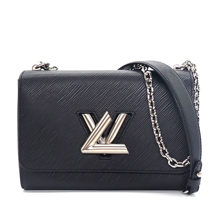 ルイ・ヴィトン LOUIS VUITTON ショルダーバッグ ツイスト MM M50282 LV ブラック エピレザー シルバー金具 【中古】