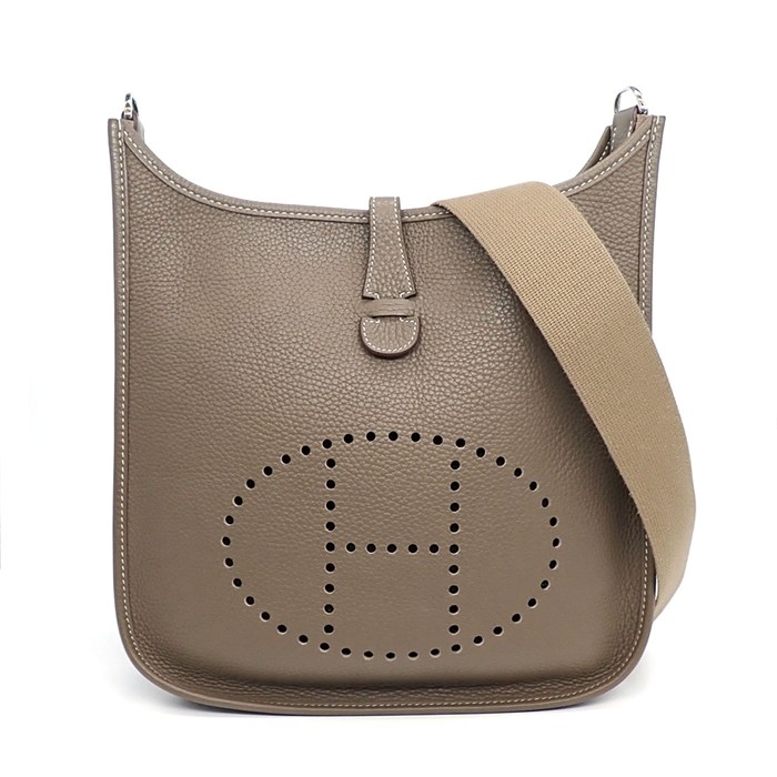 エルメス HERMES ショルダーバッグ エヴリン3 PM X刻印 2016年 エトゥープ トリヨンクレマンス シルバー金具 【中古】
