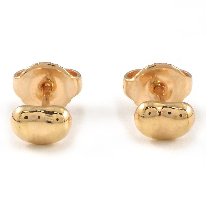 ティファニー Tiffany & Co. ピアス ビーンデザイン ビーンズ 60957282 幅5mmモデル K18PG 【中古】