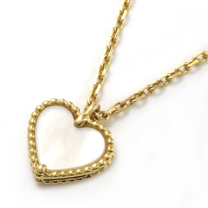 ヴァンクリーフ＆アーペル Van Cleef & Arpels ネックレス スウィートアルハンブラ ハート ホワイトシェル K18YG 【中古】