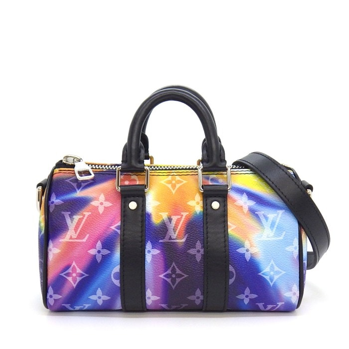 ルイ・ヴィトン LOUIS VUITTON ショルダーバッグ キーポル XS M80953 マルチカラー モノグラムサンセット ブラック レザー 【中古】