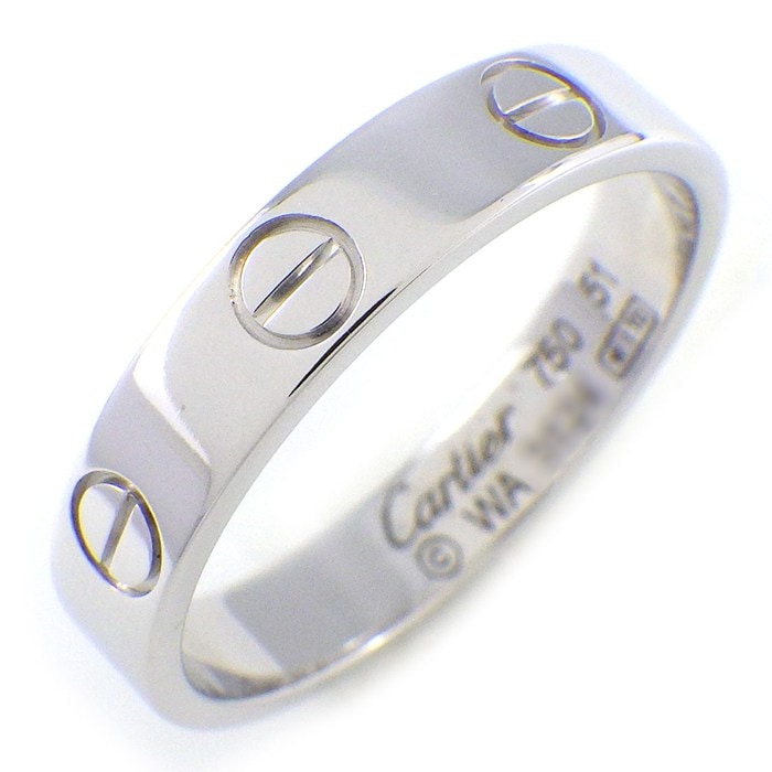 カルティエ Cartier リング ラブ スモールモデル SM B4085151 K18WG 11号 / #51 【中古】