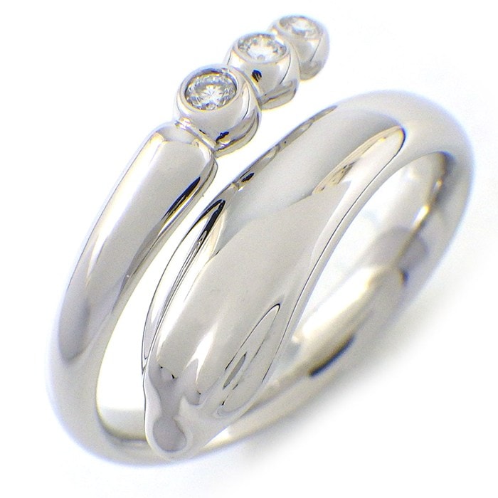 ティファニー Tiffany & Co. リング スネーク 蛇モチーフ ダイヤモンド 計0.04ct PT950 10号 【中古】