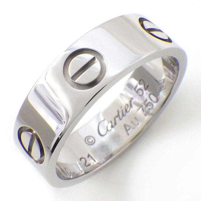 カルティエ Cartier リング ラブ クラシックモデル B4084700 K18WG 12号 / #52 【箱・保付き】 【中古】