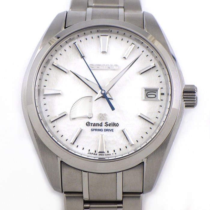 グランドセイコー Grand Seiko 腕時計 ヘリテージコレクション SBGA211/9R65-0AE0 デイト 裏スケ パワーリザーブ表示 雪白 ホワイト文字盤 チタン スプリングドライブ 【中古】