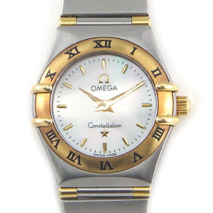 オメガ OMEGA 腕時計 コンステレーション 1362.70 ホワイトシェル文字盤 夜光針 K18YG SS クオーツアナログ 【中古】