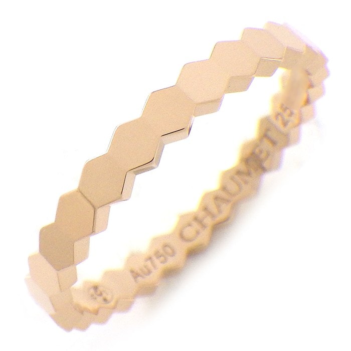 ショーメ Chaumet リング ビーマイラブ ハニカム 081931 2.5mm幅モデル K18PG 12号 / #52 【中古】