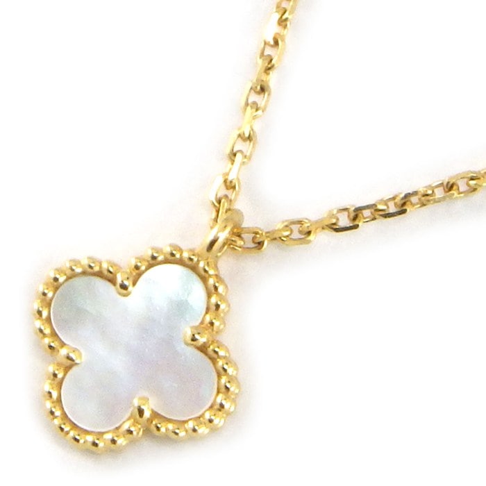 ヴァンクリーフ＆アーペル Van Cleef & Arpels ネックレス スウィートアルハンブラ VCARF69100 ホワイト シェル K18YG 【中古】
