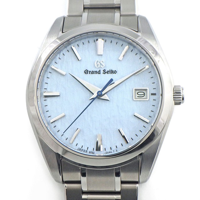 グランドセイコー Grand Seiko 腕時計 ヘリテージコレクション SBGX357/9F62-0AR0 デイト 雪白パターン ライトブルー文字盤 チタン クオーツアナログ 【箱・保付き】 【中古】