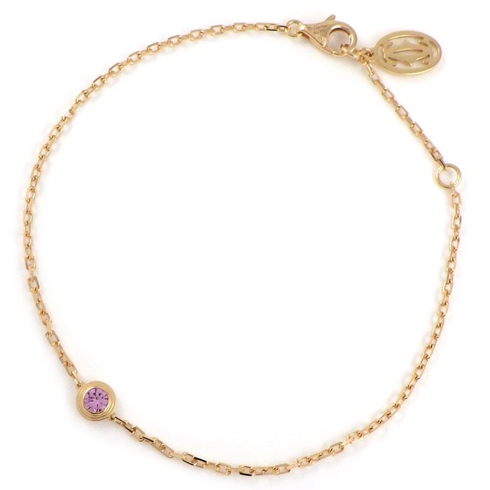 カルティエ Cartier ブレスレット ダムール SM サフィール レジェ ディアマン レジェ B6037300 1ポイント ピンクサファイア 0.17ct K18PG 【箱・保付き】 【中古】