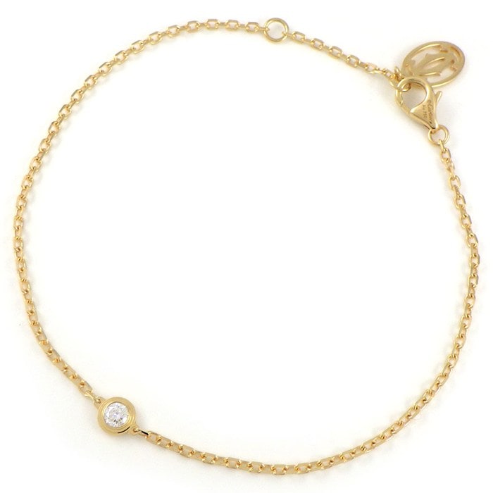 カルティエ Cartier ブレスレット ダムール SM ディアマン レジェ B6043300 1ポイント ダイヤモンド 0.09ct K18YG 【中古】