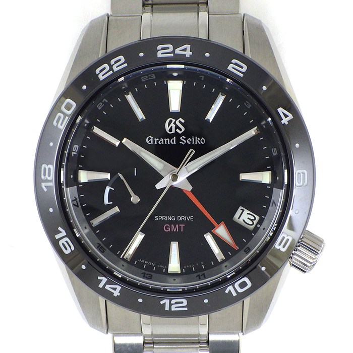 グランドセイコー Grand Seiko 腕時計 スポーツコレクション SBGE253/9R66-0BB0 2026年1月ギャラ ブラック文字盤 デイト GMT SS セラミック スプリングドライブ 【箱・保付き】 【中古】