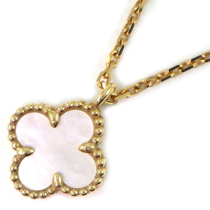 ヴァンクリーフ＆アーペル Van Cleef & Arpels ネックレス スウィートアルハンブラ VCARF69100 ホワイト シェル K18YG 【中古】