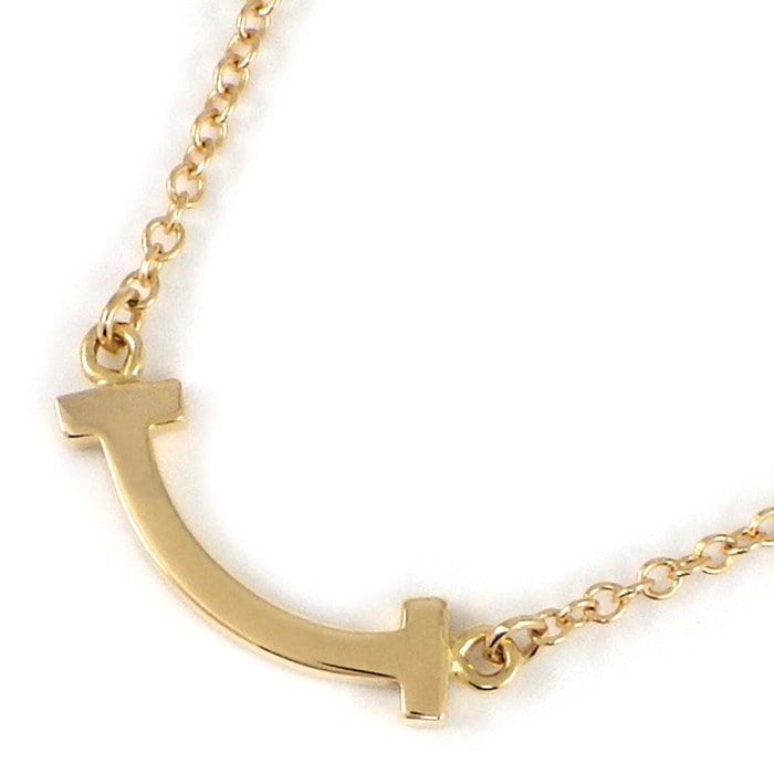  ティファニー Tiffany & Co. ネックレス Tスマイル ミニマイクロ 62617721 K18PG 【中古】
