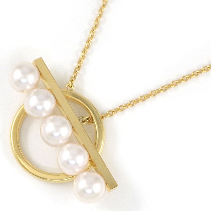 タサキ 田崎真珠 TASAKI ネックレス バランス ディヴァイン P-16851-18KYG あこや真珠 6.5mm珠 K18YG 【中古】