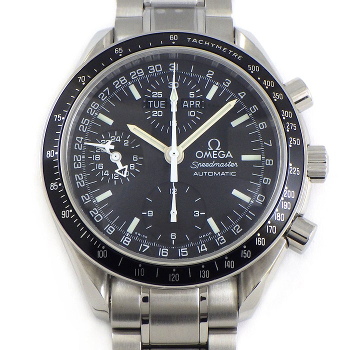 オメガ OMEGA 腕時計 スピードマスター 3520.50.00 デイデイト クロノグラフ タキメーター スモールセコンド 24時間表示 夜光インデックス 夜光針 ブラック文字盤 SS 自動巻き 【中古】