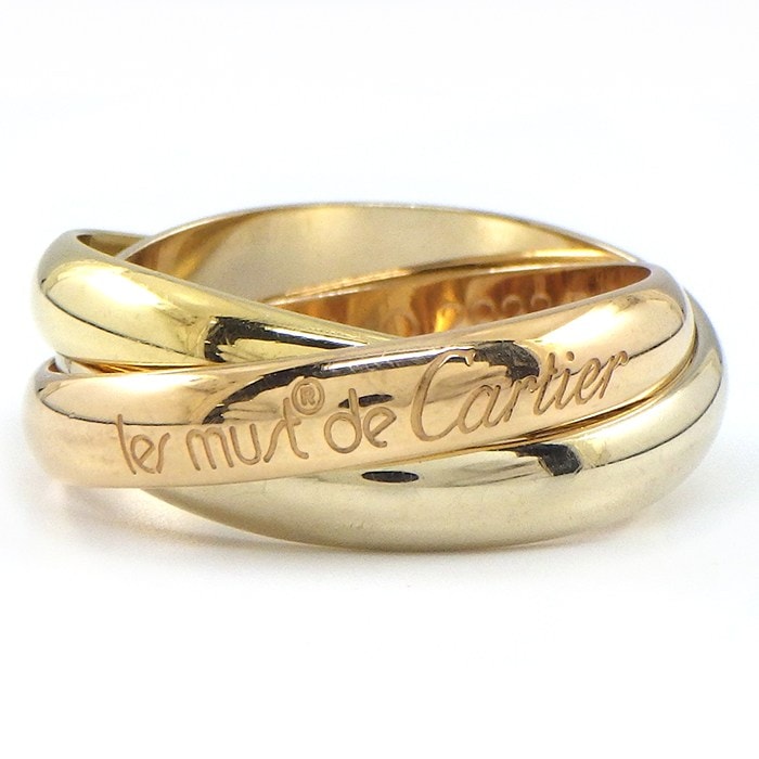 カルティエ Cartier リング トリニティ スリーカラー K18YG K18PG K18WG 13号 / #54 【中古】