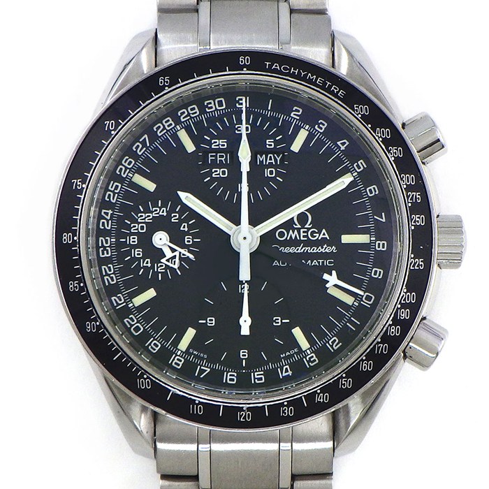 オメガ OMEGA 腕時計 スピードマスター 3520.50.00 デイデイト クロノグラフ タキメーター スモールセコンド 24時間表示 夜光インデックス 夜光針 ブラック文字盤 SS 自動巻き 【中古】