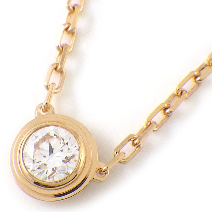 カルティエ Cartier ネックレス ダムール LM ディアマン レジェ B7215600 1ポイント ダイヤモンド 0.18ct K18PG 【箱・保付き】 【中古】