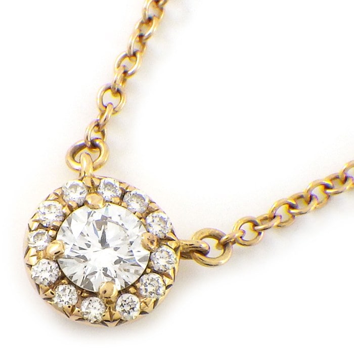 ティファニー Tiffany & Co. ネックレス ソレスト パヴェ ダイヤモンド K18PG 【中古】