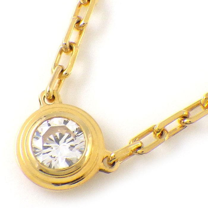 カルティエ Cartier ネックレス ダムール SM ディアマン レジェ B7215800 1ポイント ダイヤモンド 0.09ct K18YG 【中古】