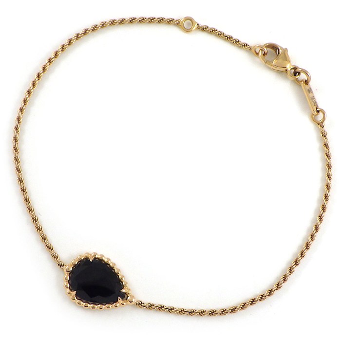 ブシュロン BOUCHERON ブレスレット セルパンボエム JBT0064200 ドロップモチーフ オニキス K18PG 【中古】