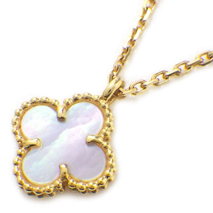 ヴァンクリーフ＆アーペル Van Cleef & Arpels ネックレス スウィートアルハンブラ VCARF69100 ホワイト シェル K18YG 【中古】