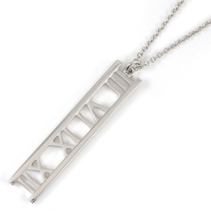  ティファニー Tiffany & Co. ネックレス アトラス バー K18WG 【中古】