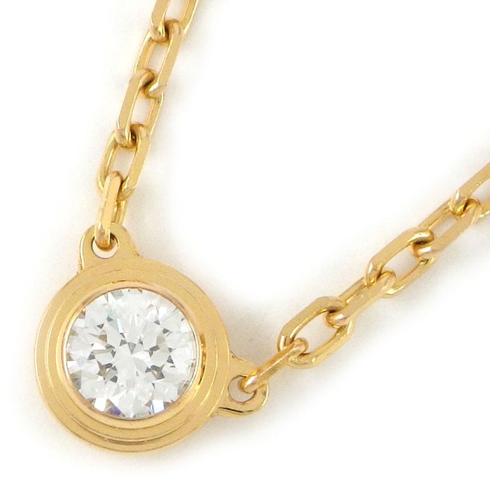 カルティエ Cartier ネックレス ダムール スモールモデル SM ディアマン レジェ B7215700 1ポイント ダイヤモンド 0.09ct K18PG 【中古】