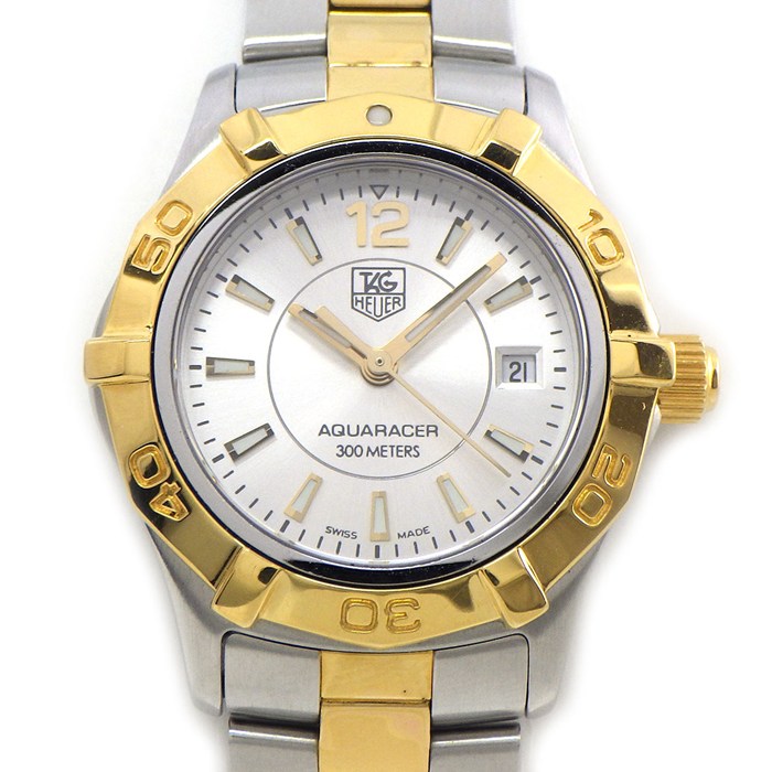タグ・ホイヤー TAG Heuer 腕時計 アクアレーサー WAF1420.BB0814 サンレイ シルバー文字盤 デイト 夜光針 GP SS クオーツアナログ 【中古】
