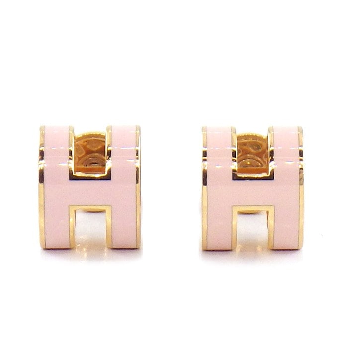 エルメス HERMES ピアス ポップH ポップアッシュ ミニ ローズドラジェ ラッカー GP 【中古】